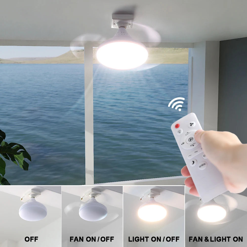 YNL 30W LED Ceiling Fan Light E27 Remote Control 3 Colors LED Ceiling Fan Light HIP