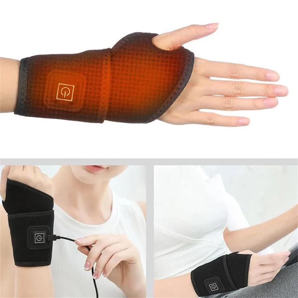 Electric Heated Wrist Brace – Adjustable Breathable Sport Support Heated Wrist Brace HIP