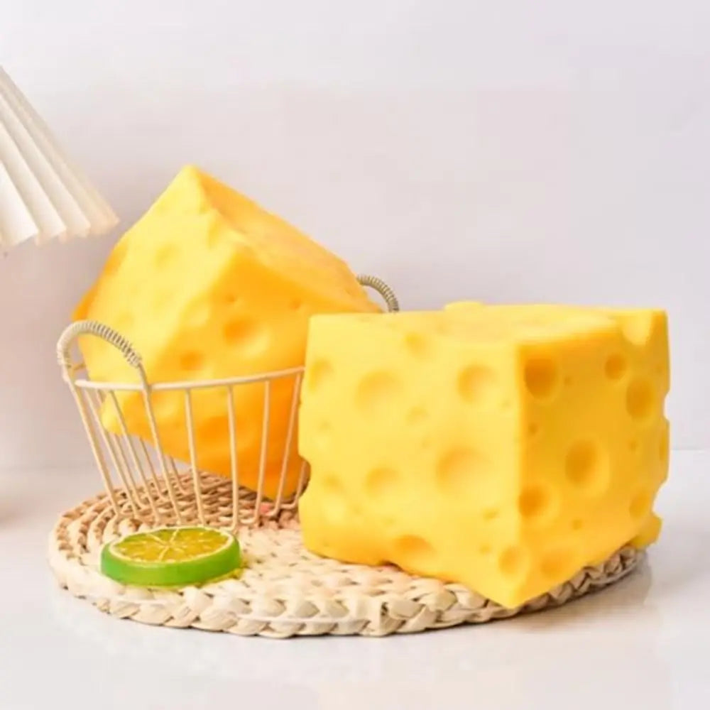 Giant Cheese Squeeze Toy – Slow Rising Sensory Fidget Cube Slow Rising Squeeze Toy HIP