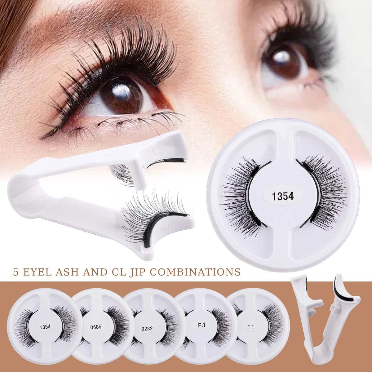 YSDO Upgrade Magnetic False Eyelashes 5 pair Set Eyelash Extension 3D Natural Lashes 3-Step Press On Fake Lash Handmade EyeLash HIP
