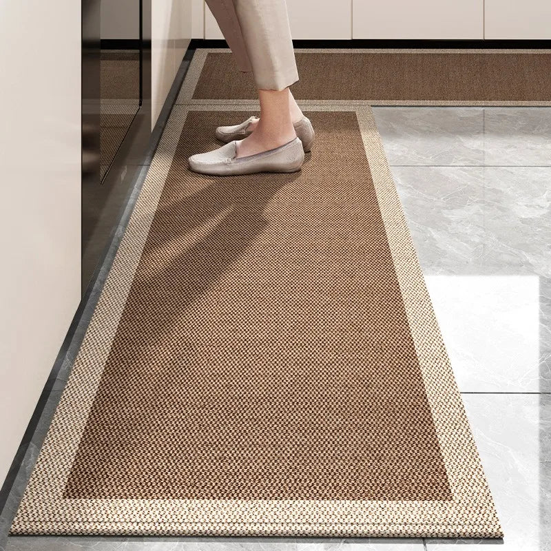 Non-Slip Kitchen Rug – Long Floor Mat, Classic Striped Design Kitchen Floor Rug HIP GU3993-QT 1pc 58x200cm