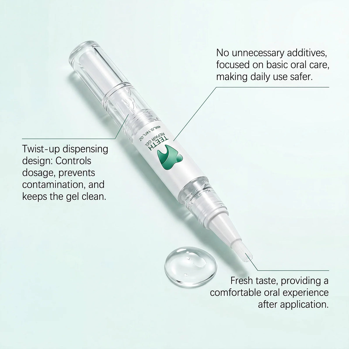Teeth Brightening Gel Serum – Mint Fresh Breath & Gum Care Teeth Whitening Gel HIP