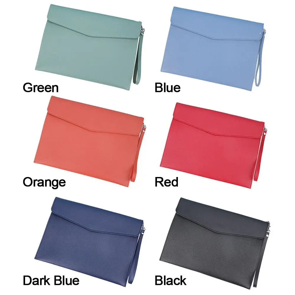 A4/A5 PU Leather Document Folder – Large Capacity Briefcase Leather Document Folder HIP