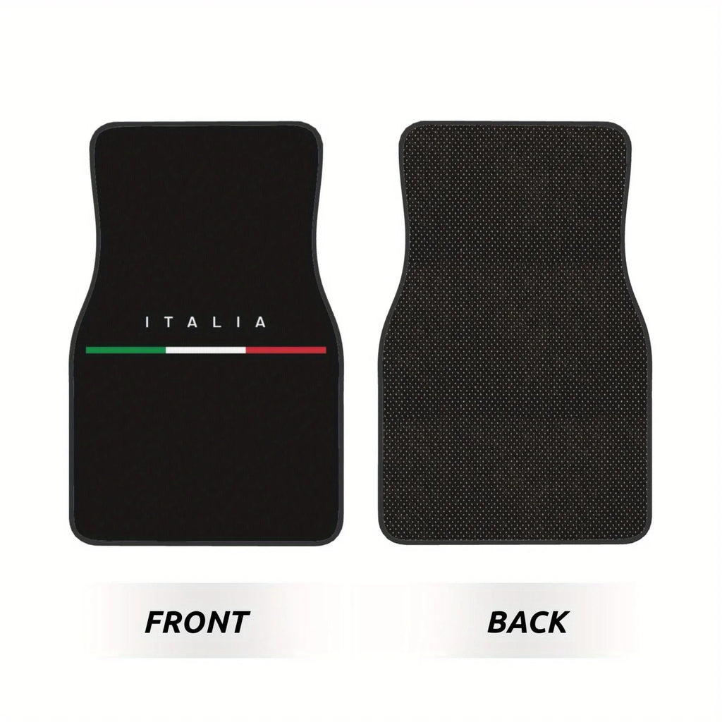 ITALIA Crystal Velvet Car Floor Mats – 4-Piece Non-Slip Set Car Floor Mats HIP