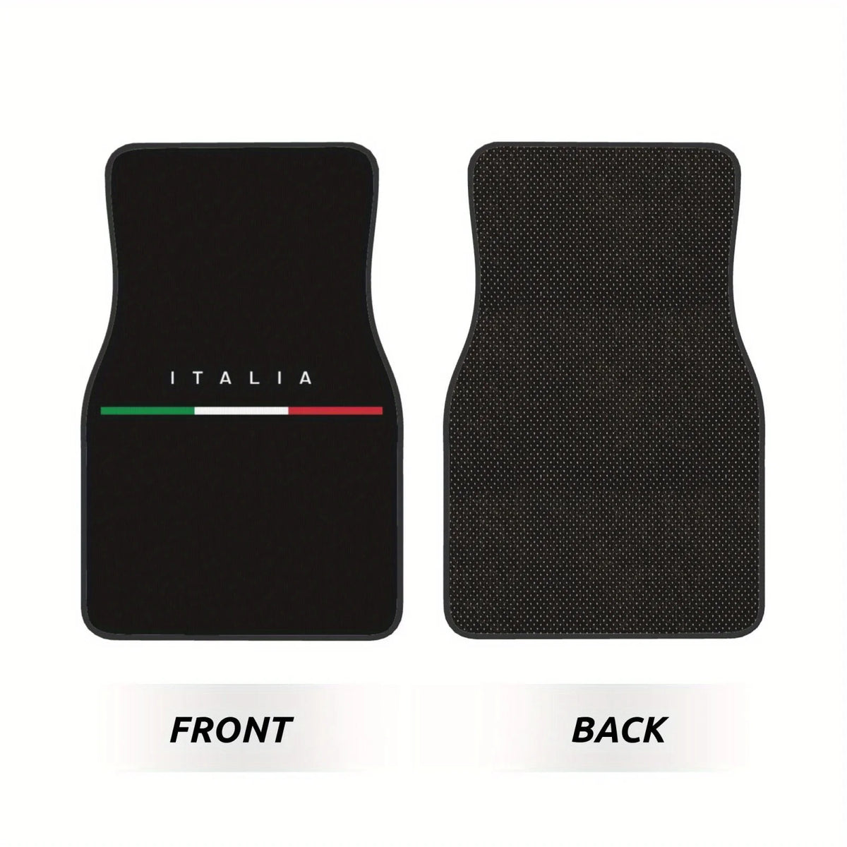 ITALIA Crystal Velvet Car Floor Mats – 4-Piece Non-Slip Set Car Floor Mats HIP