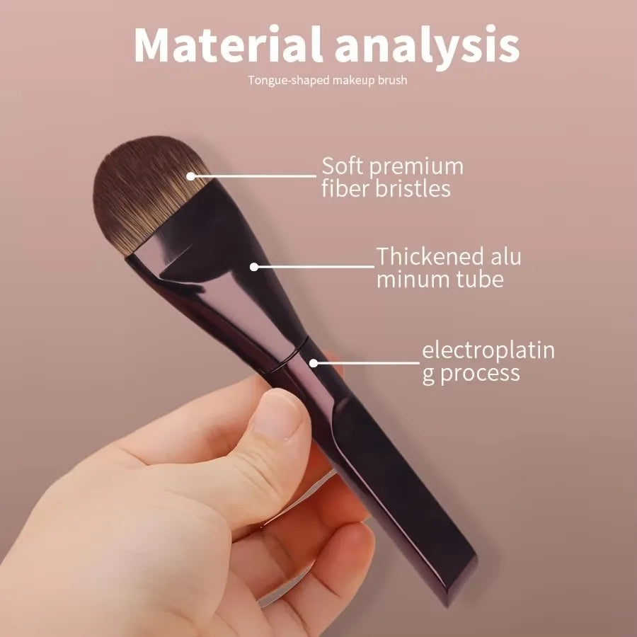 2-Pack Flat Foundation Brushes – Synthetic, Streak-Free Finish Foundation Brush Set HIP