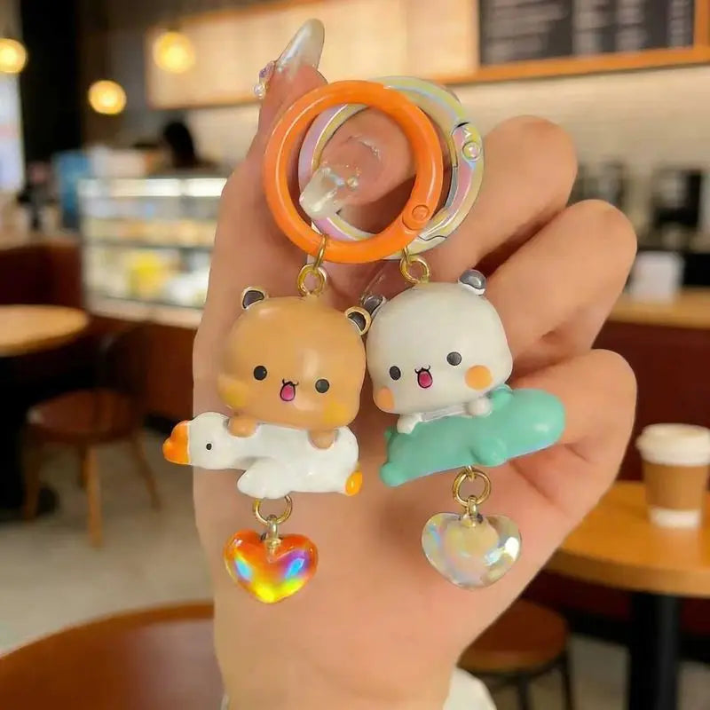 Bubu & Dudu Panda Cartoon Keychain Set – 2 Pcs x10 Anime Keychain Set HIP