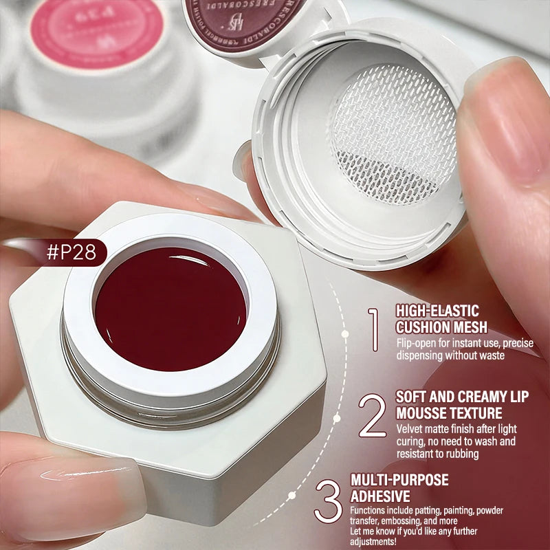 1Pc 39 Colors Nail Air Cushion Patting Gel High Saturation Long-Lasting Solid Color Gradient Shading For DIY Nail Salon ﻿Tools HIP
