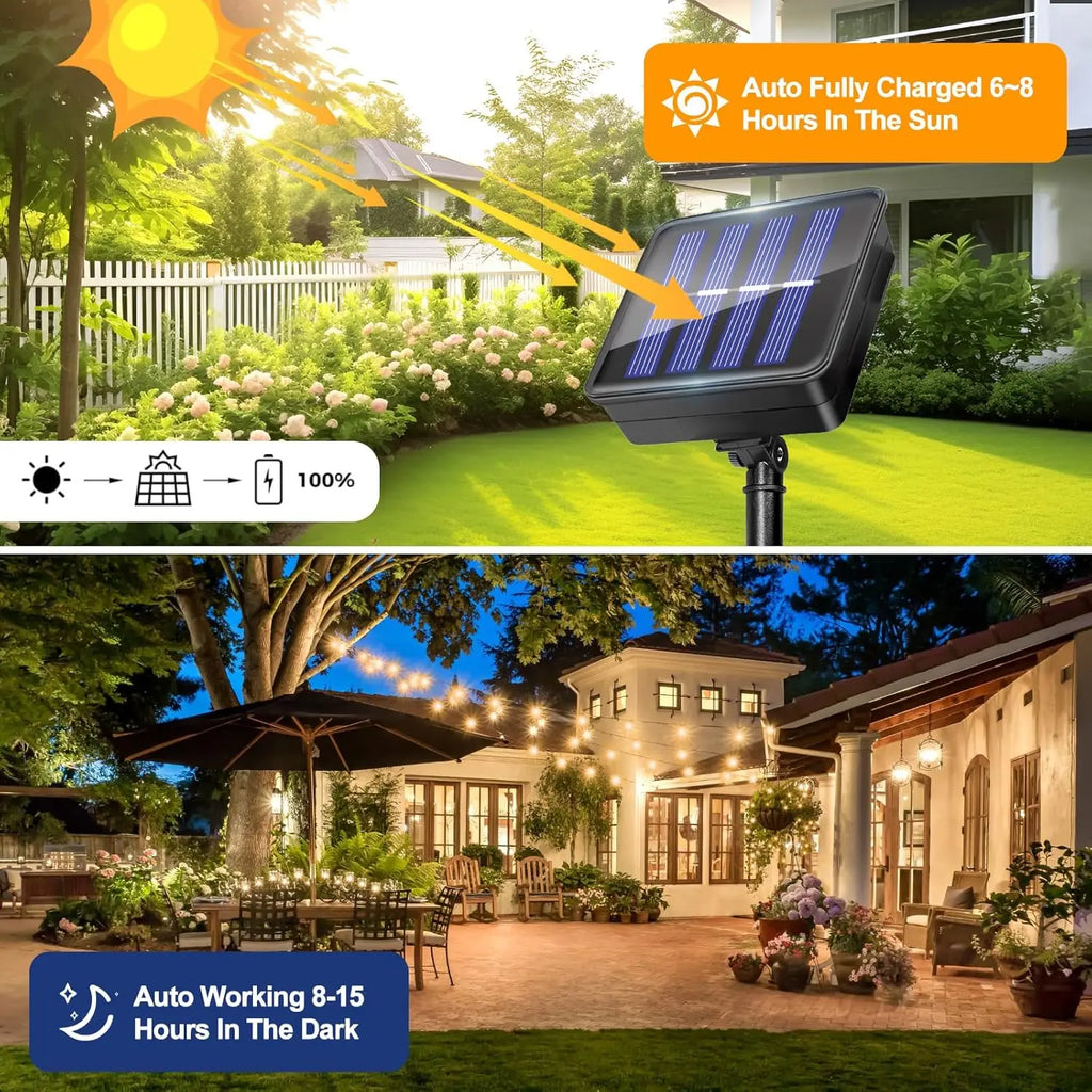 300 LED Solar String Lights – IP65 Waterproof, 8 Modes Solar String Lights HIP