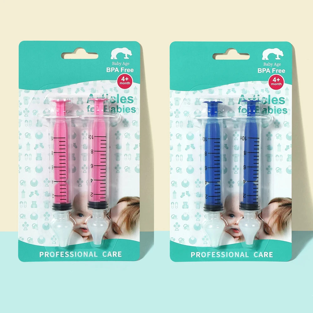 Baby Nasal Aspirator – Soft Silicone Nose Cleaner for Infants Baby Nasal Aspirator HIP C15-2 Pink 2 Blue
