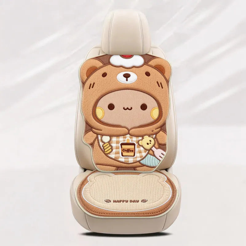 Panda Bubu & Dudu Car Seat Cushion – Cartoon Style Car Seat Cushion HIP