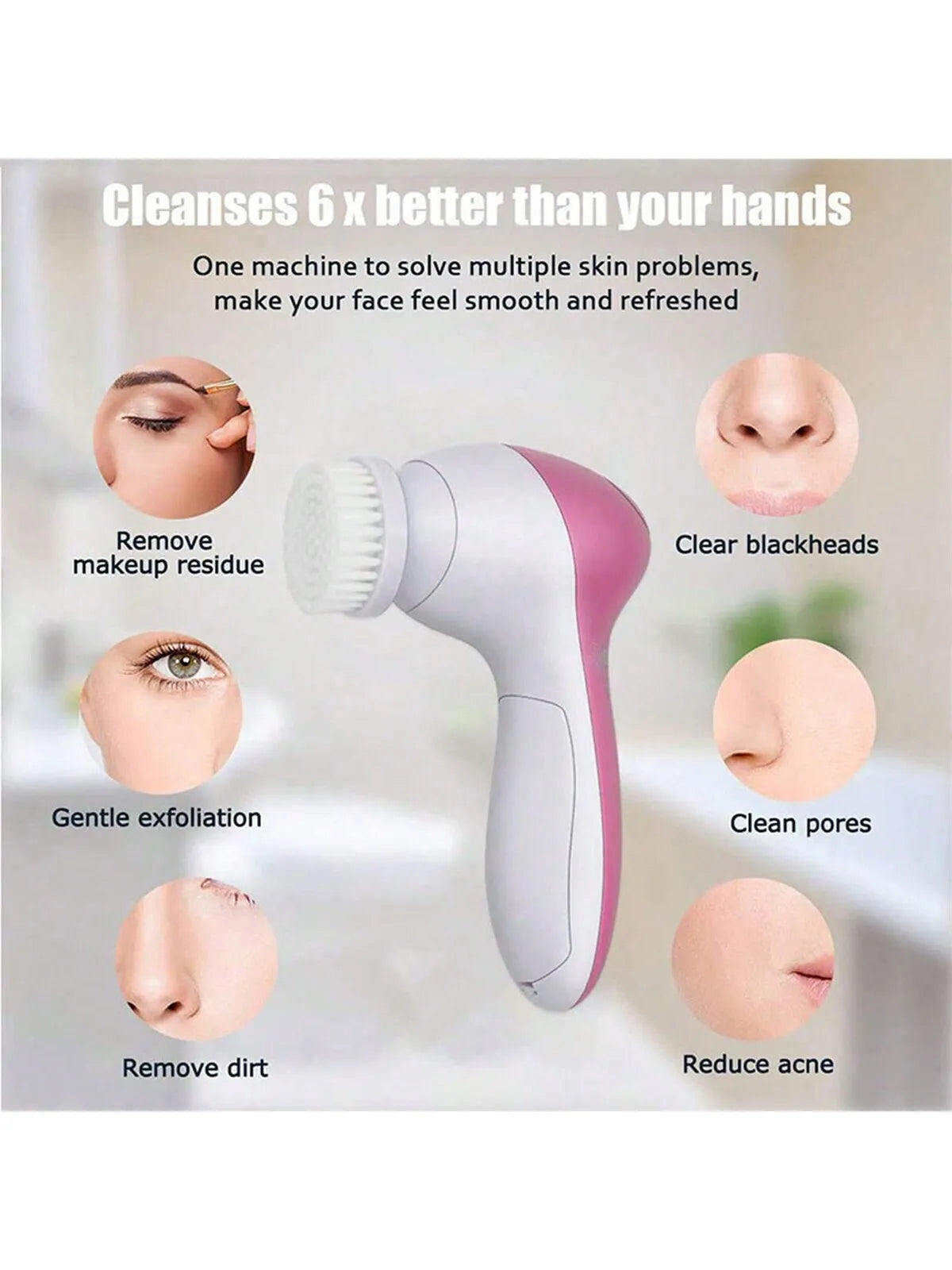 5-in-1 Electric Facial Cleansing Brush & Skin Massager Facial Cleansing Device HIP