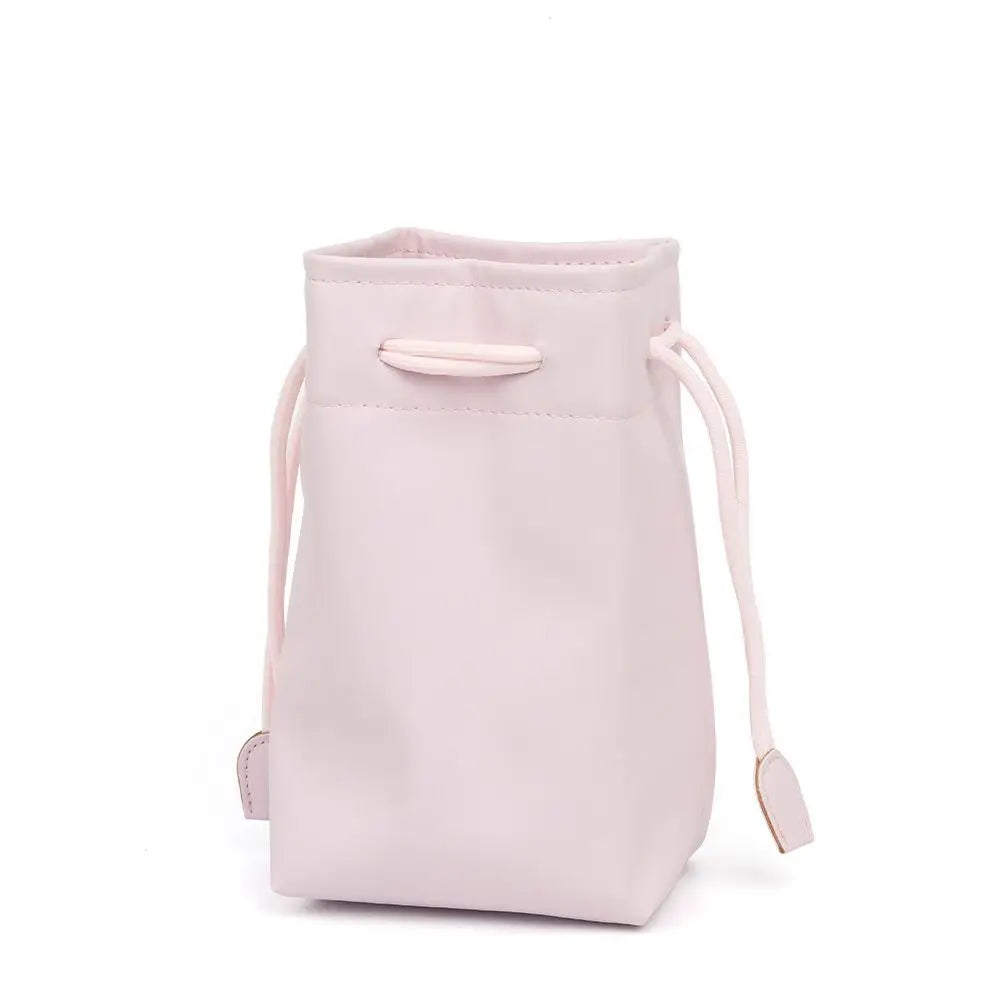 PU Leather Drawstring Bag for Instax Mini – Waterproof Case Camera Storage Bag HIP Pink