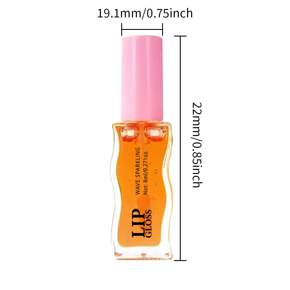 Wavy Bottle Lip Glaze – Glossy, Plumping & Waterproof Lip Gloss HIP