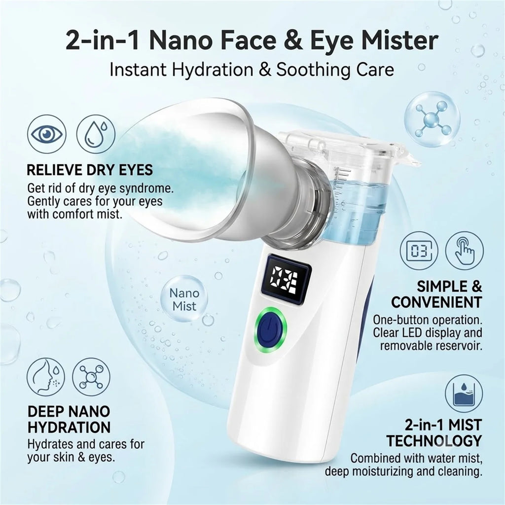 Fireurus Handheld Eye Steamer Mist Atomizer & Nebulizer Eye Steamer Device HIP