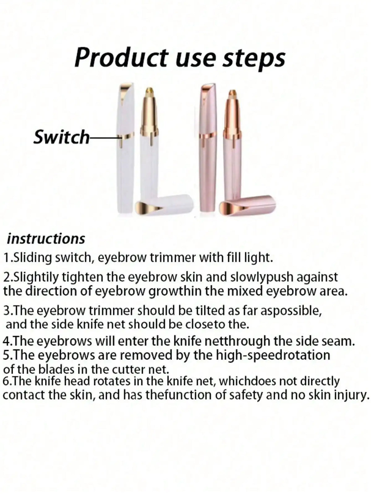 Electric Eyebrow Trimmer & Facial Hair Remover for Women Eyebrow Trimmer HIP