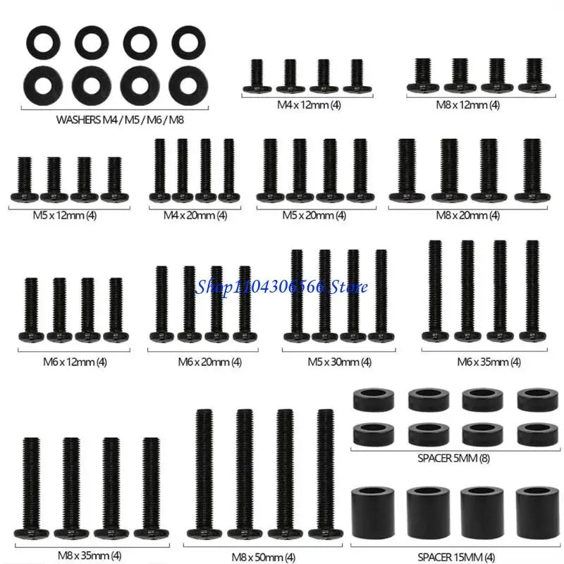 VESA Mounting Hardware Kit – Screws, Washers & Spacers Mounting Hardware Kit HIP