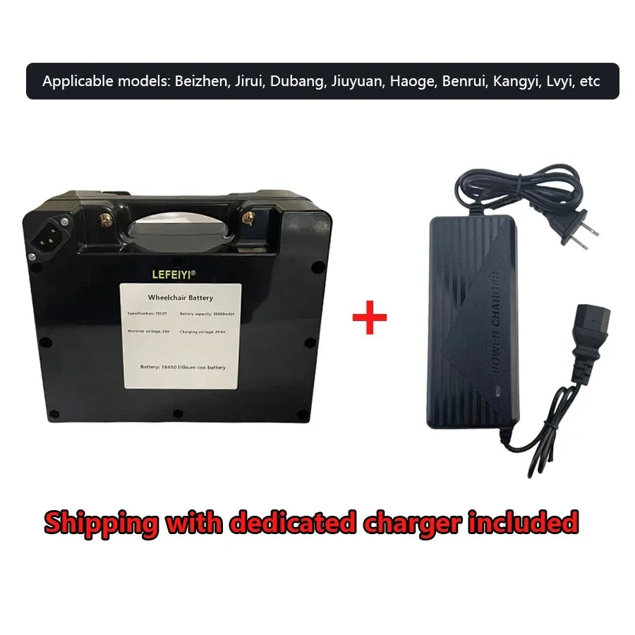 24V 30Ah Li-Ion Battery for Electric Wheelchair & Scooter Lithium-Ion Battery Pack HIP 24V 30000mah China Mainland