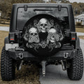 Halloween Skull Spare Tire Cover – No Camera Hole | 6 Sizes Spare Tire Cover HIP Red 14in