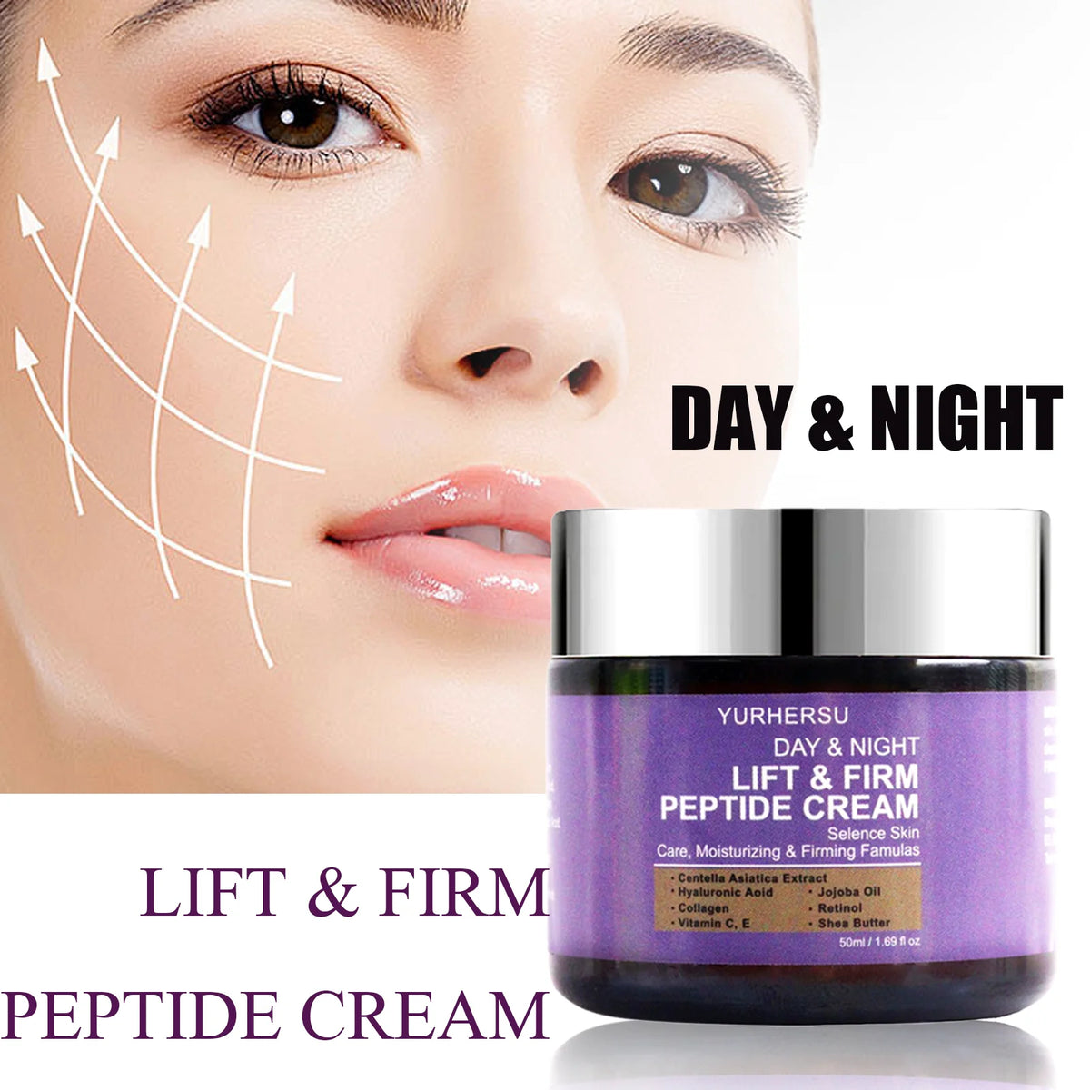 YURHERSU Day & Night Anti-Wrinkle Firming Face Cream 50g Face Firming Cream HIP