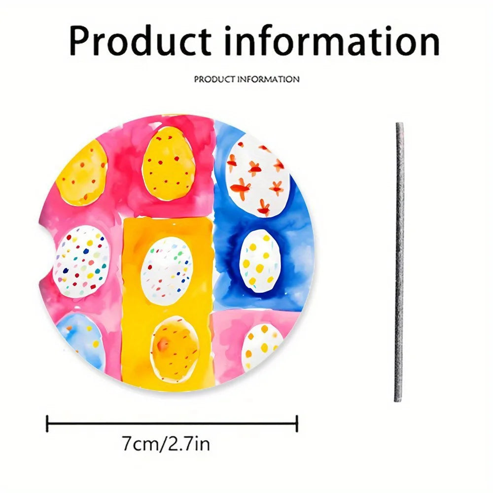 Easter Egg Car Coasters – 2-Piece Acrylic Set, Waterproof Car Coaster Set HIP