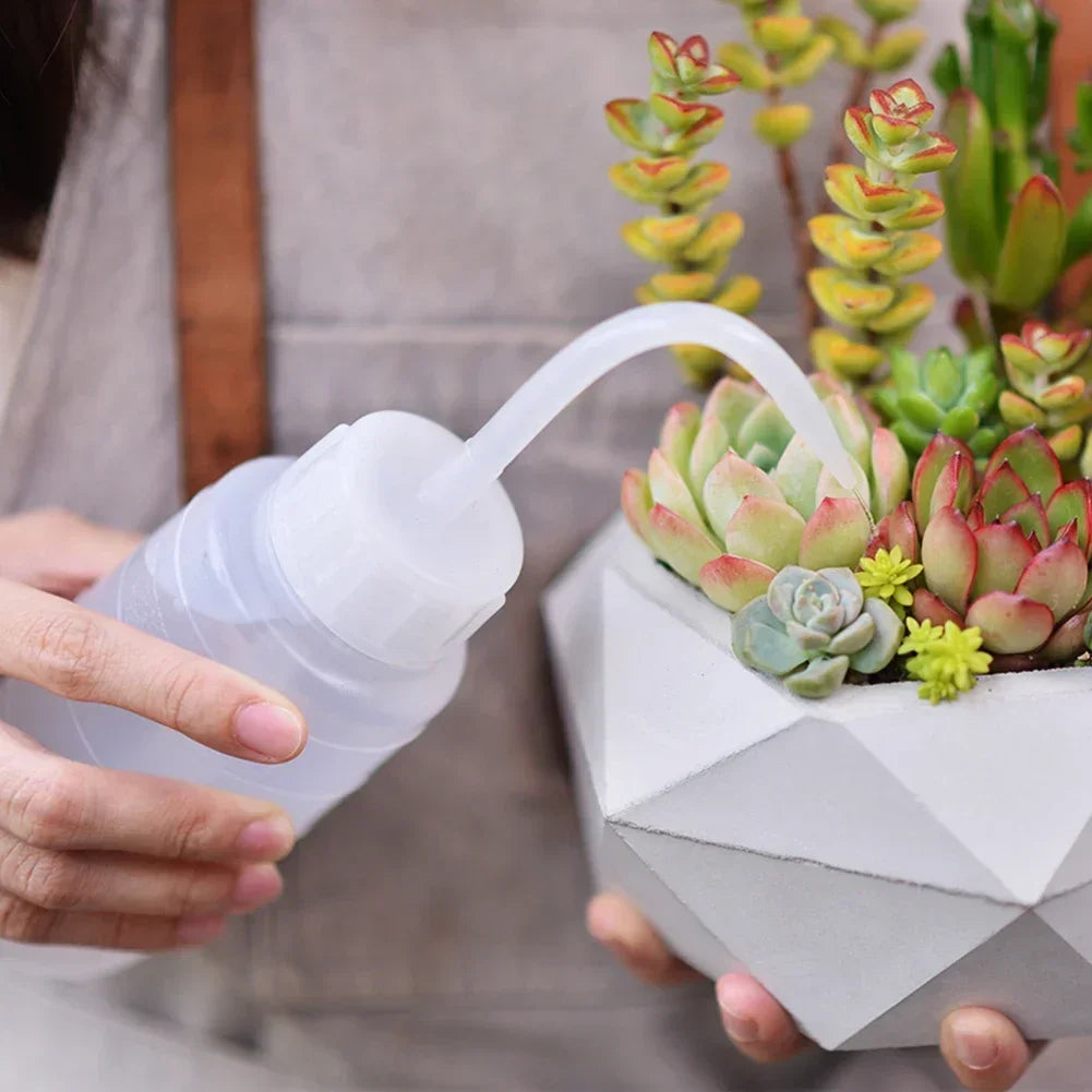 150-500ml Watering Can Succulent Watering Bottle Flower Squeeze Bottle with Scale Label Plastic Bend Mouth Safety Wash Bottle HIP
