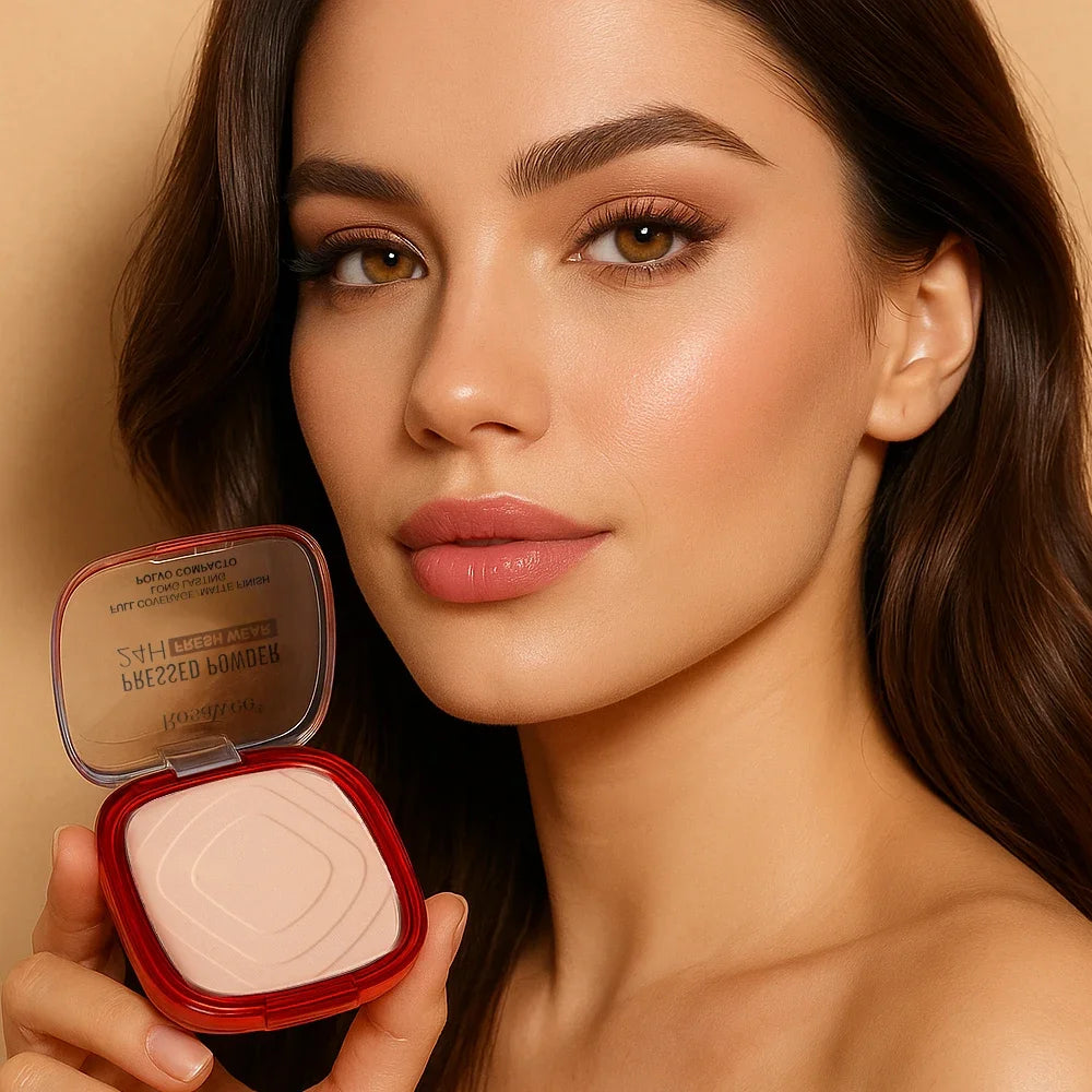 Matte Pressed Powder Foundation – Full Coverage Oil Control 24H Pressed Powder Foundation HIP