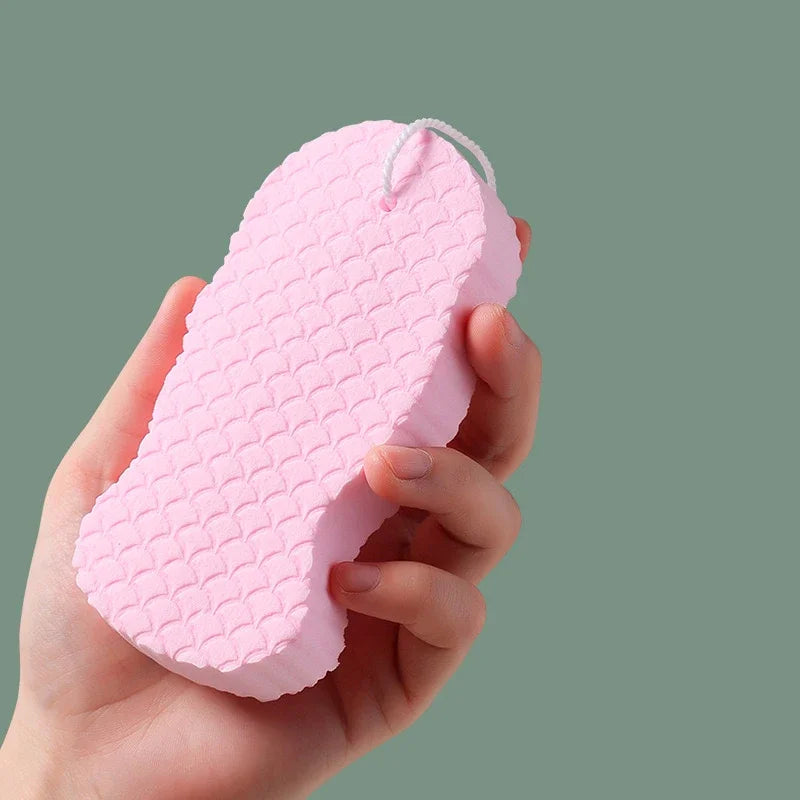 Soft Exfoliating Body Scrub Sponge for Baby & Adults – Bath Bath Scrub Sponge HIP C572-Pink