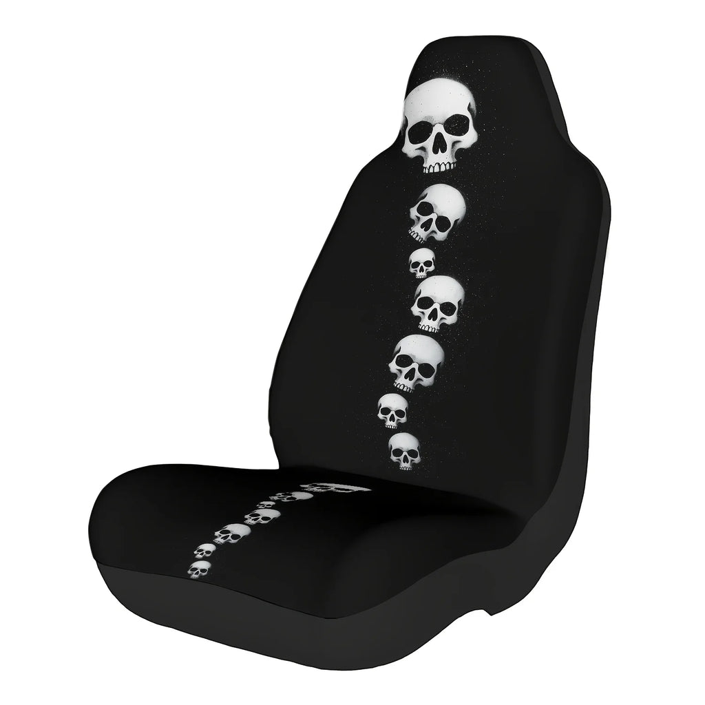 Skull Pattern Car Seat Cover – Black & White Gradient Car Seat Cover HIP