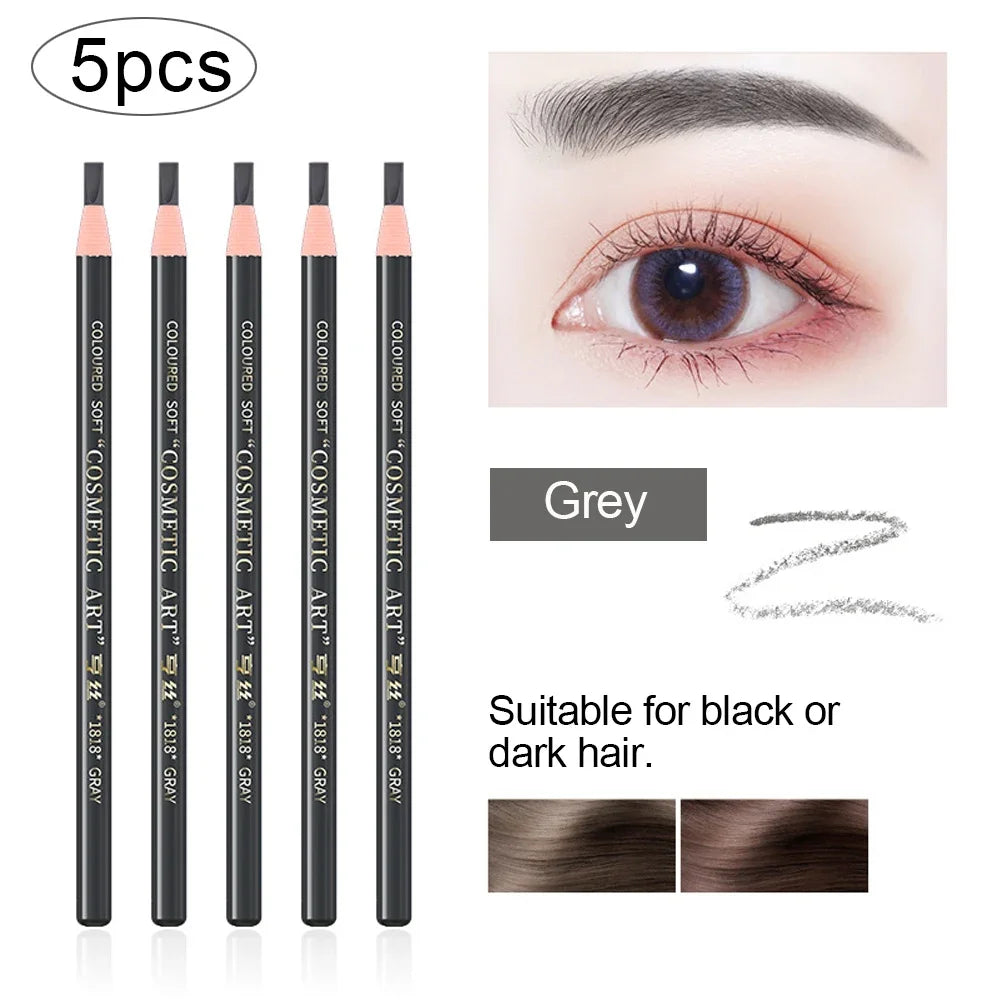 5-Pack Waterproof Microblading Eyebrow Pencil – 5 Shades Eyebrow Pencil Set HIP meibi06huise5Pcs