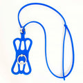 Silicone Phone Neck Strap & 360° Rotatable Ring Stand Phone Neck Lanyard HIP Blue Strap Buckle A