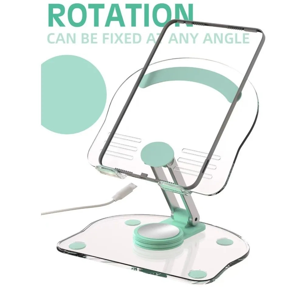 Transparent Acrylic Tablet Stand – 360° Rotating Phone Holder Tablet & Phone Stand HIP