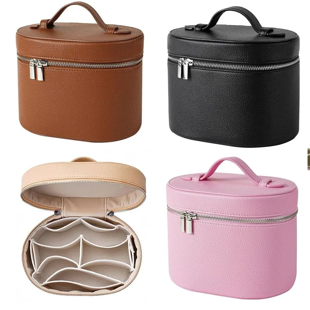 Large Capacity PU Leather Makeup Organizer Travel Bag Cosmetic Organizer Bag HIP