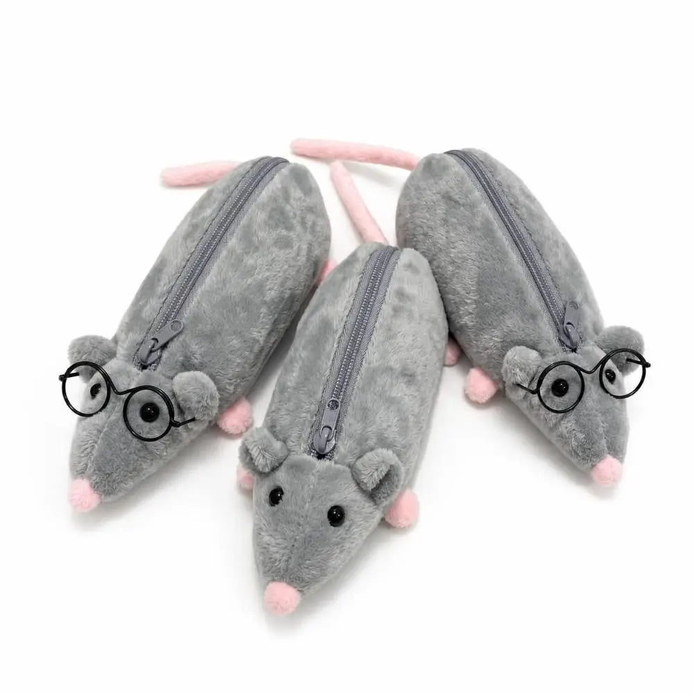Cartoon Mouse Pencil Bag – Large Capacity Plush Stationery Pouch Novelty Pencil Case HIP
