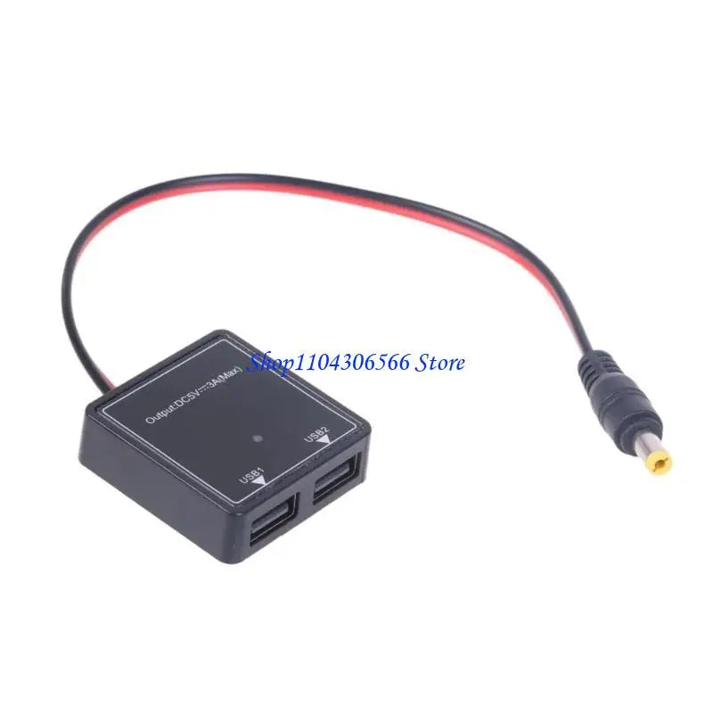 DC to USB Adapter 6V–30V to 5V 3A – Solar & 12V Compatible DC USB Power Adapter HIP 5.5x2.1mm male CN