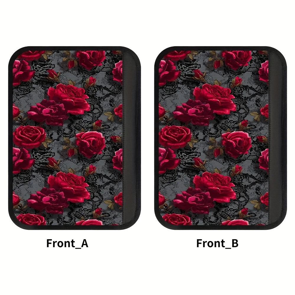 Red Rose Lace Car Seat Belt Shoulder Pad Covers – Set of 2 Seat Belt Cover HIP