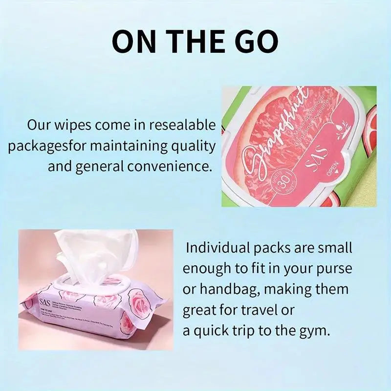 USHAS Disposable Makeup Remover Wipes – 30 Soft Towelettes Makeup Remover Wipes HIP