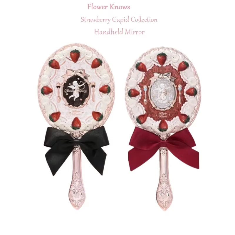 Flower Knows Handheld Makeup Mirror – Strawberry & Butterfly Handheld Makeup Mirror HIP