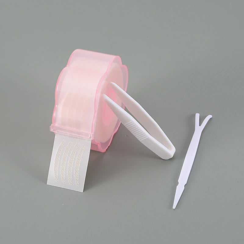 480PCS Invisible Double Eyelid Tape Self-Adhesive Gauze Slim/Wide Waterproof Fiber Stickers for eyelid with free Tools Cosmetics HIP 360Pcs-Bent03