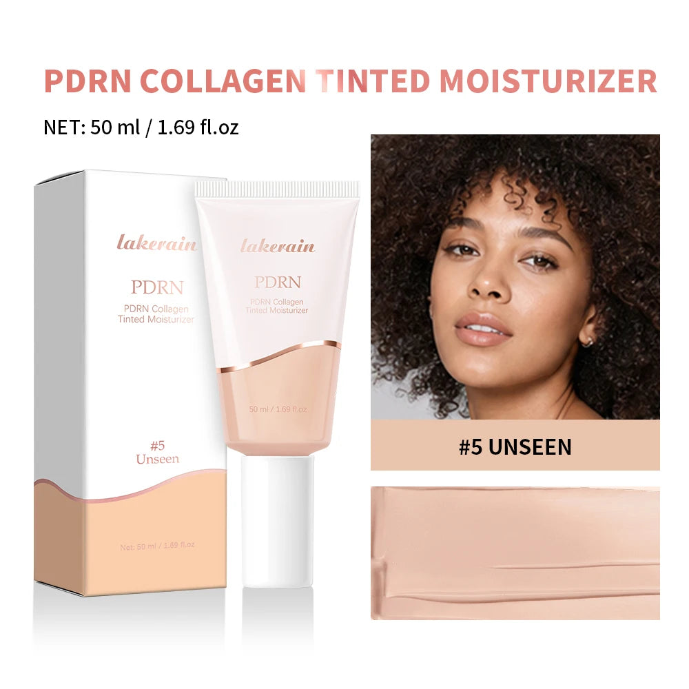 10 Colors PDRN Collagen Tinted Moisturizer Korean Glass Skin Makeup Base Glow Luminous Hydrating Primer Daily Even Tone Nourishi HIP 5Unseen