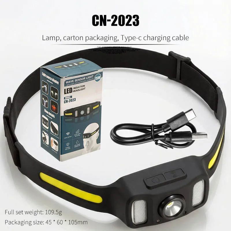USB Rechargeable LED Headlamp – Fishing, Cycling & Outdoor LED Headlamp HIP CN2023