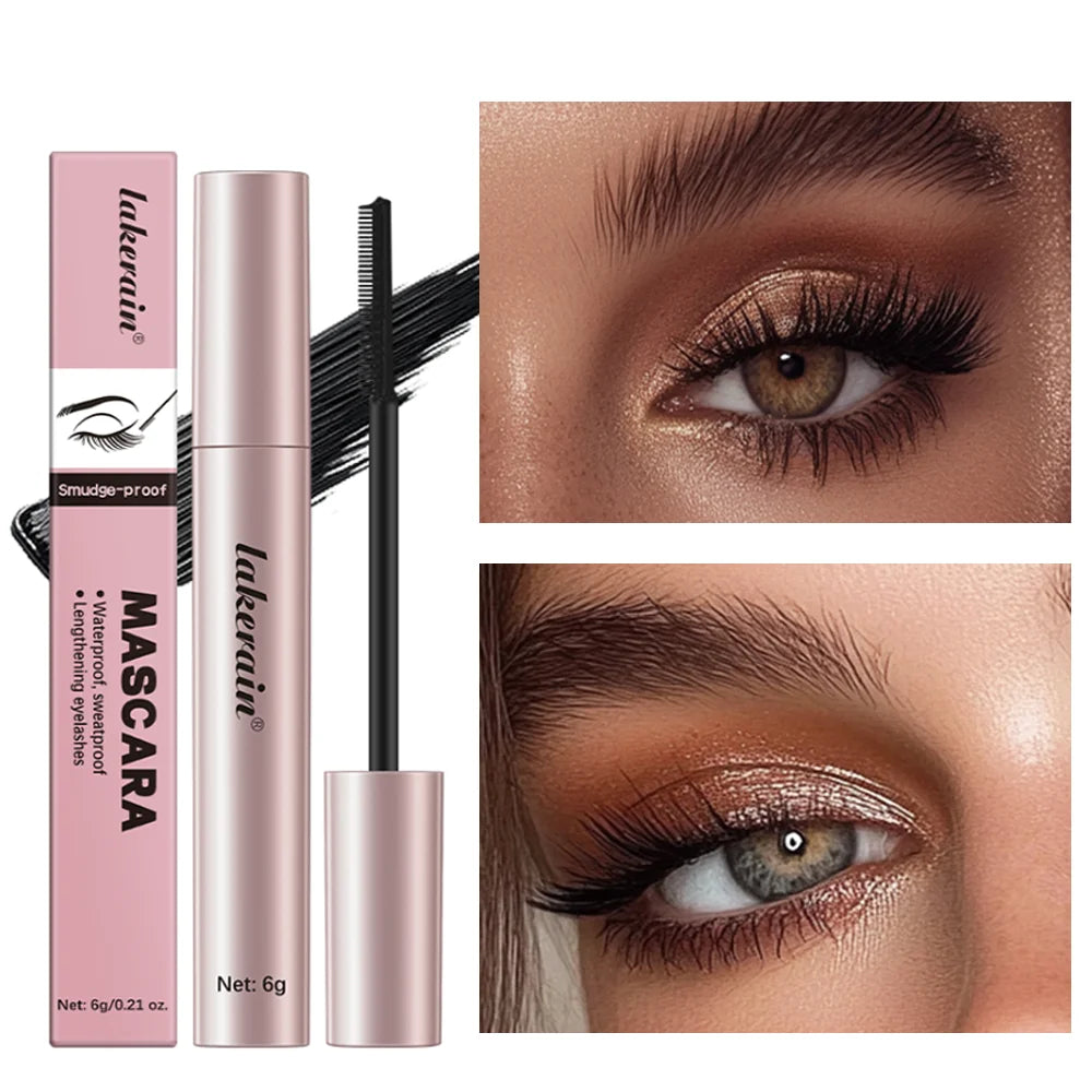 Waterproof Mascara Lengthens Eyelashes Extension Black Silk Fiber Mascara Female Non-smudge Mascara Makeup Cosmetic HIP