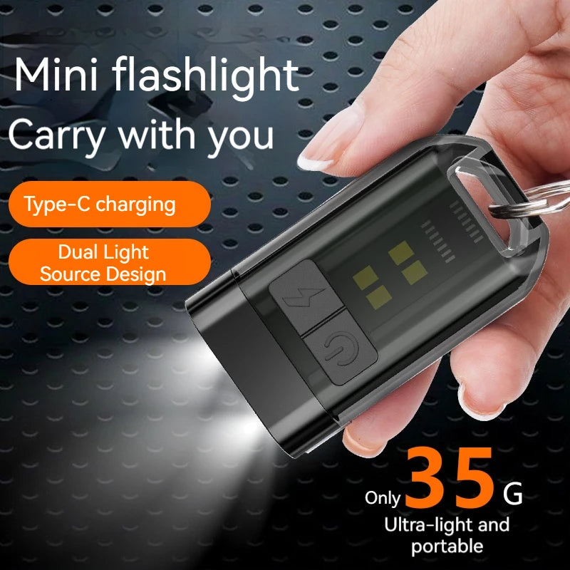 ESMARTER EDC Mini Keychain LED Flashlight – Rechargeable Keychain LED Flashlight HIP