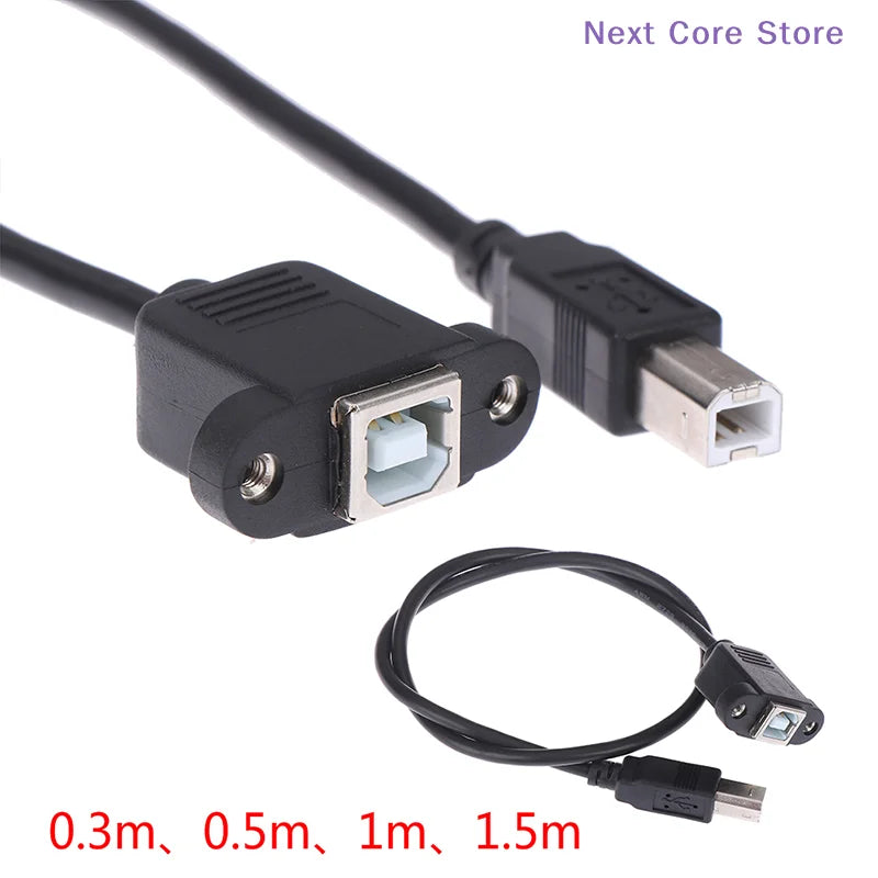 USB 2.0 Panel Mount Extension Cable – Type B Male to Female USB Extension Cable HIP