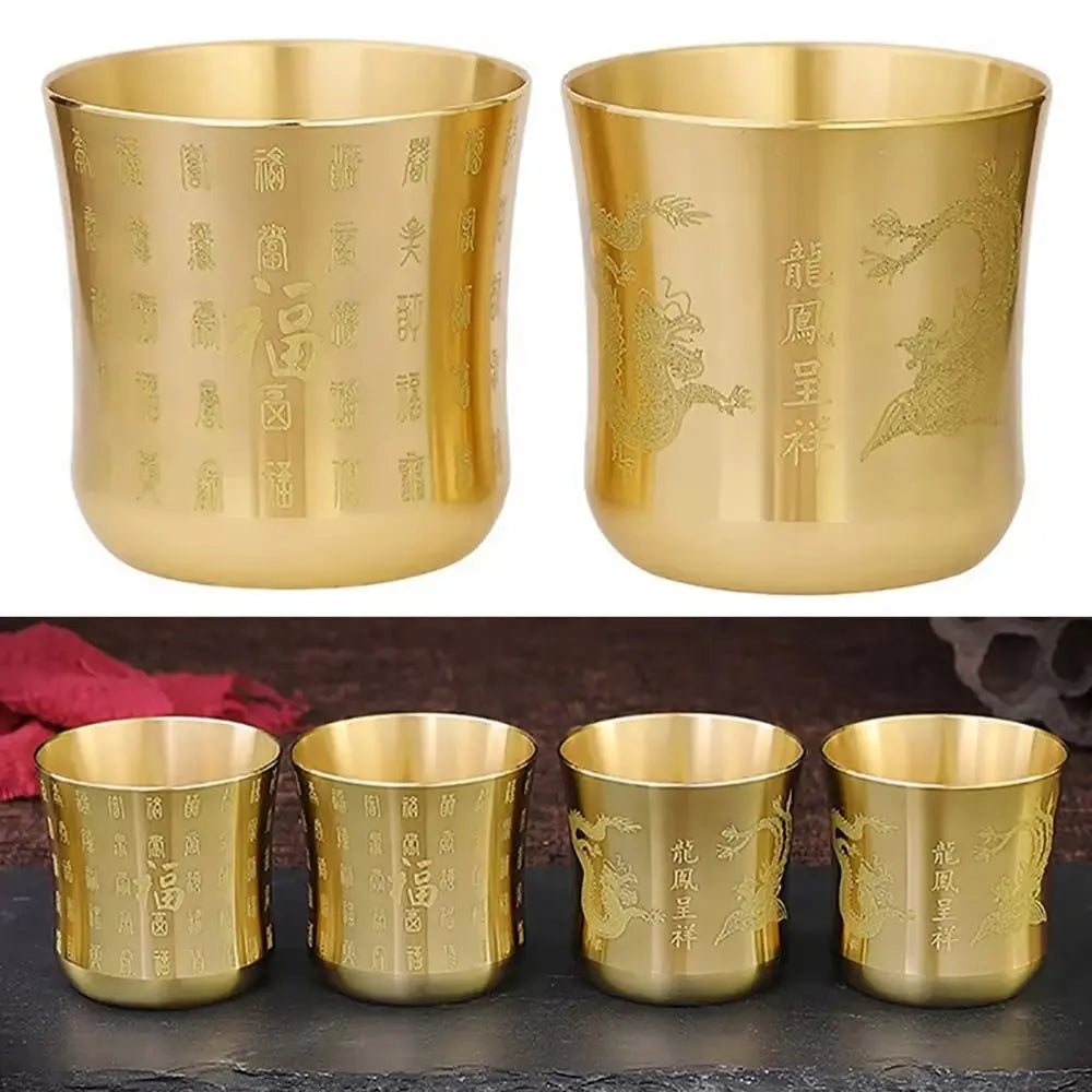 Handcrafted Brass Baifu Tea Cup – Cornucopia Home Décor Decorative Tea Cup HIP