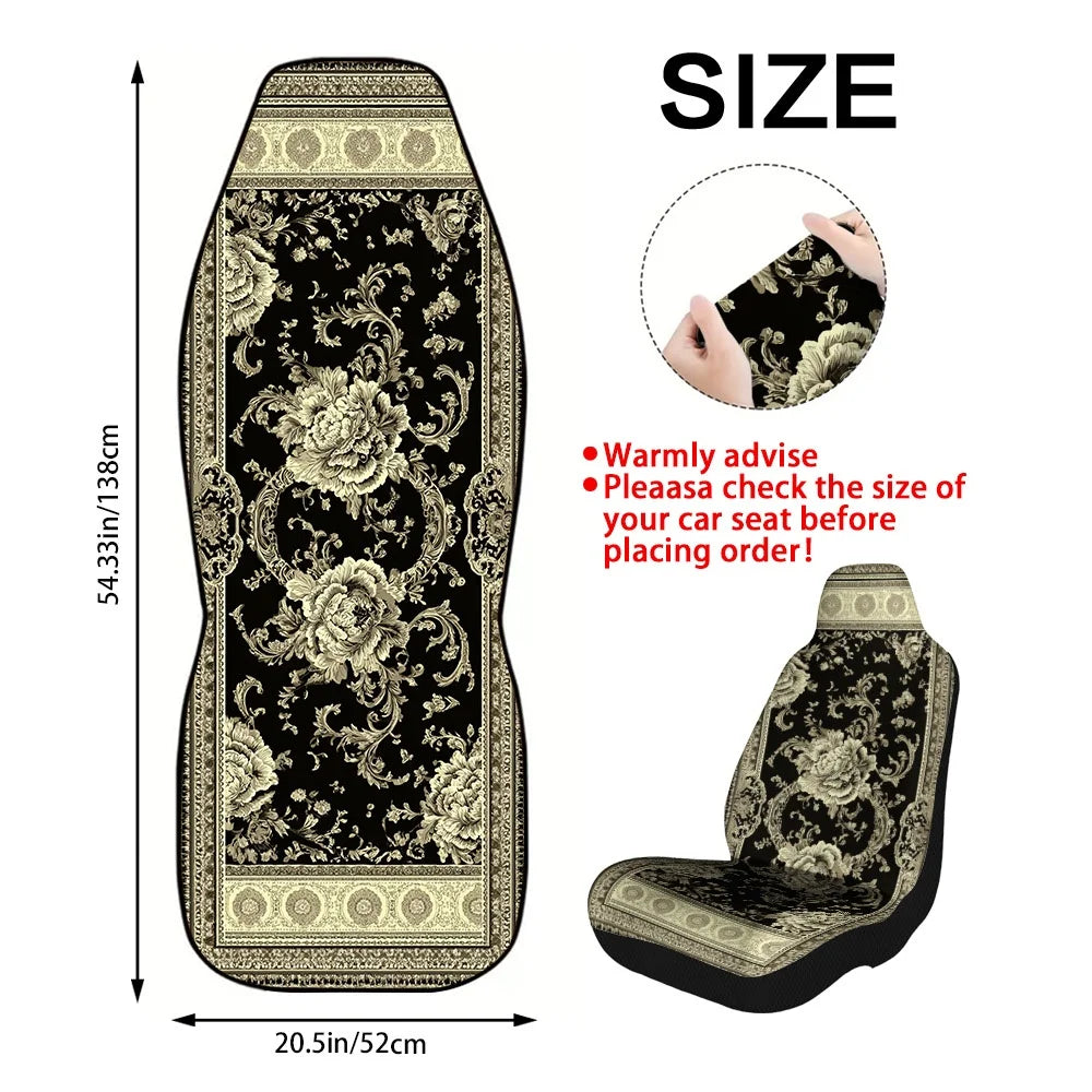2-Pack Baroque Golden Floral Car Seat Covers – All Season Car Seat Covers HIP