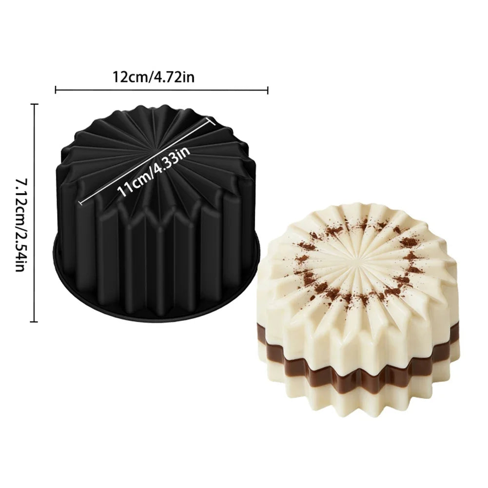 Food Grade Non-Stick Silicone Mold 4 Inch Heart Star Flower Shaped For Cake Baking Mousse Pudding Chocolate Dessert HIP 14