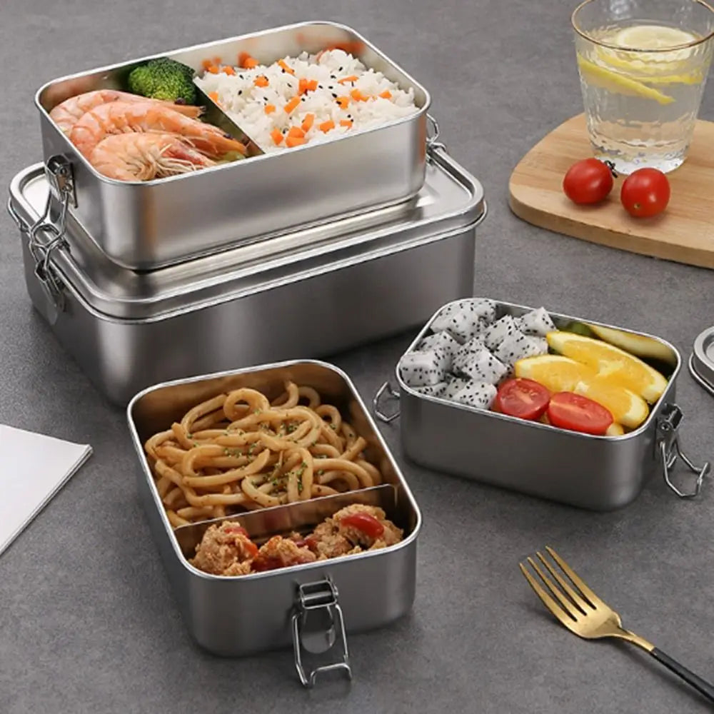 Stainless Steel Bento Box – Leakproof Large Lunch Container Stainless Steel Lunch Box HIP