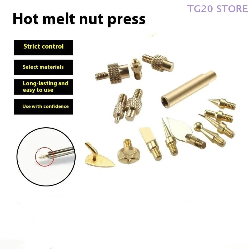 Brass Heat Insert Nut Kit for 3D Printing – M2 to M8 Heat Insert Nut Kit HIP