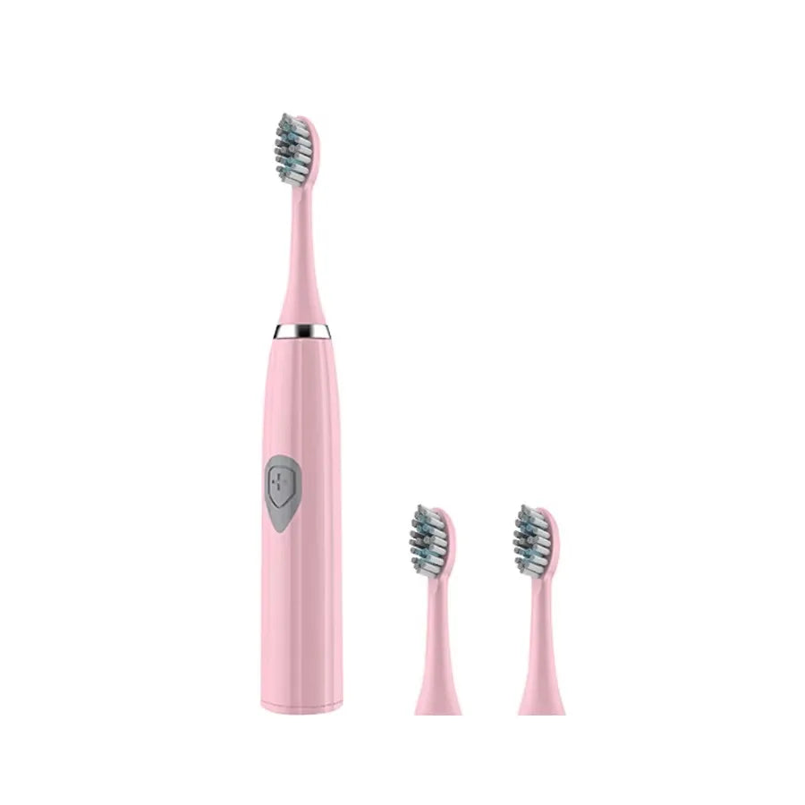 Electric Toothbrush Couples Set – 3 Heads, Home & Travel Electric Toothbrush Set HIP Pink